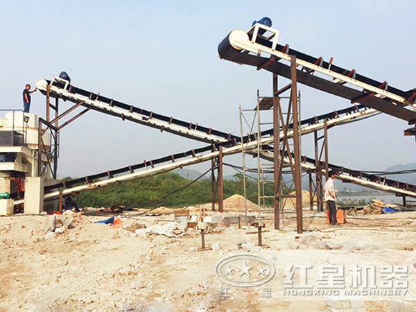 时产20吨河沙制砂机工作现场 时产20吨河沙制砂机工作现场