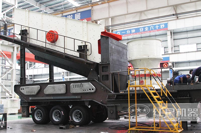 时产200-300吨青石移动磕石子机配圆锥破 时产200-300吨青石移动磕石子机配圆锥破