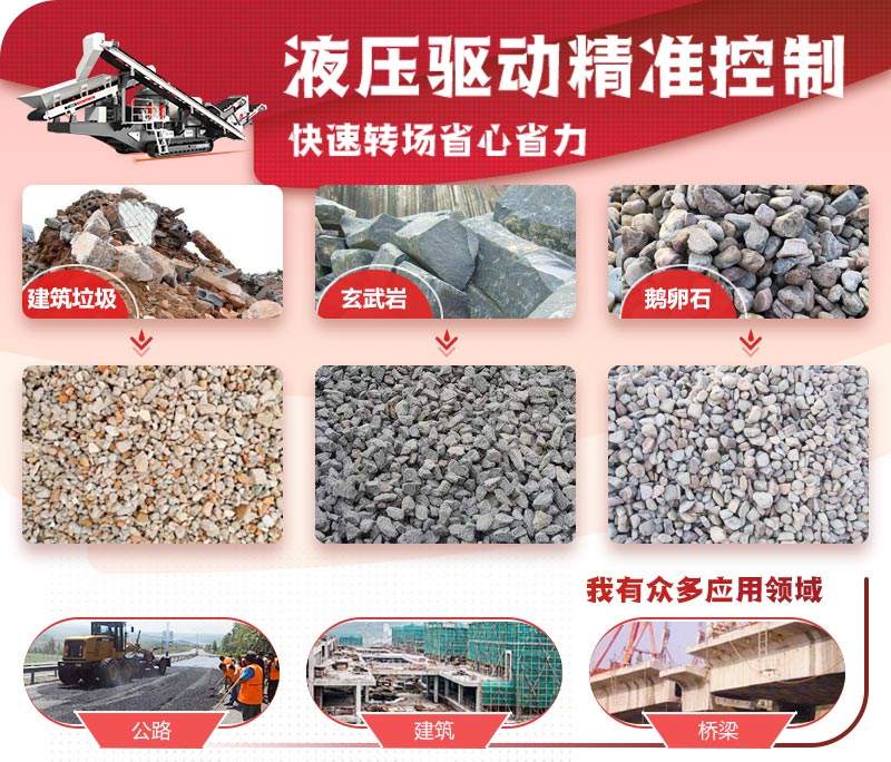 时产200吨可移动履带式碎石机应用 时产200吨可移动履带式碎石机应用