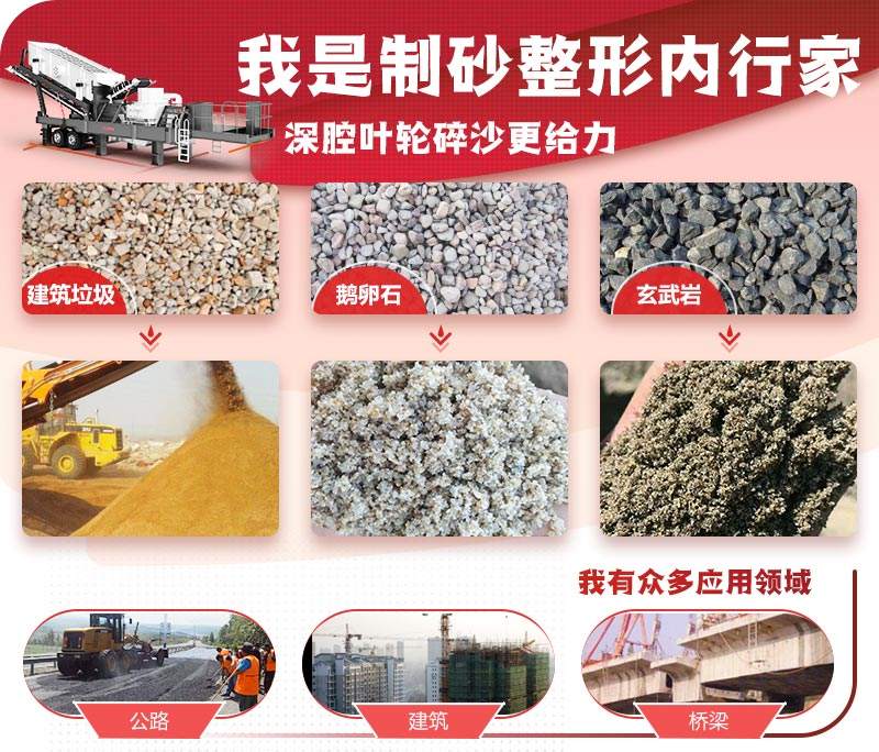 移动式制砂机应用领域 移动式制砂机应用领域