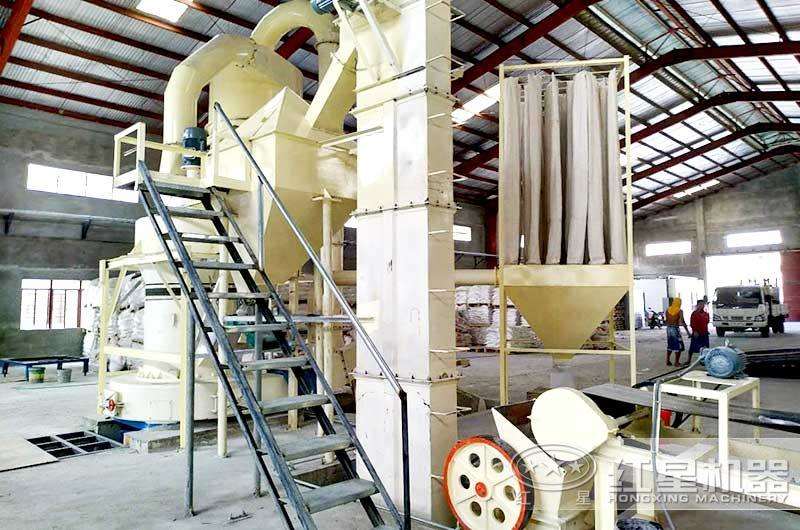 5r新型环保雷蒙磨粉生产线现场