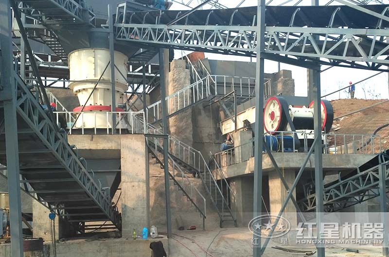 江苏客户河卵石破碎加工石子现场 江苏客户河卵石破碎加工石子现场