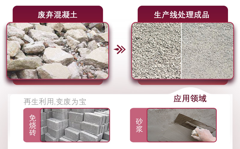 混凝土破碎成品及应用领域 混凝土破碎成品及应用领域