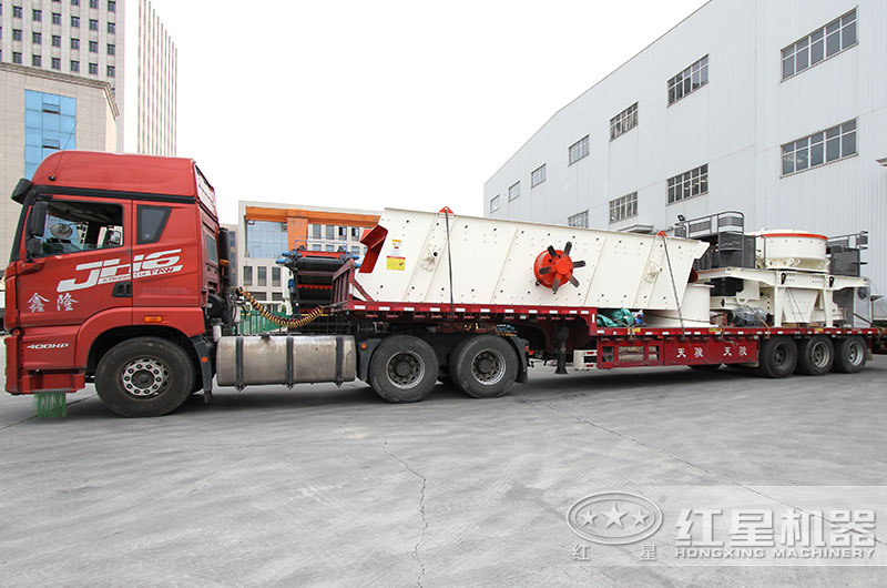 鹅卵石加工机器设备陆续发货中 鹅卵石加工机器设备陆续发货中