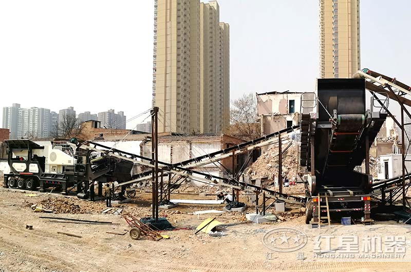 河南客户建筑垃圾处理设备工作现场 河南客户建筑垃圾处理设备工作现场