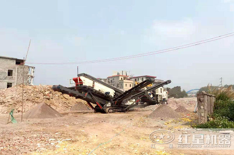 履带式建筑垃圾破碎机生产现场图片 履带式建筑垃圾破碎机生产现场图片