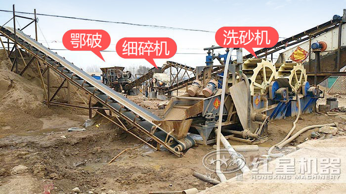 砂石厂轮斗式洗沙机现场 砂石厂轮斗式洗沙机现场
