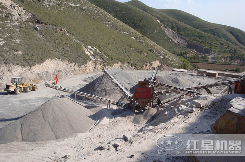 隧道洞渣加工碎石现场 隧道洞渣加工碎石现场